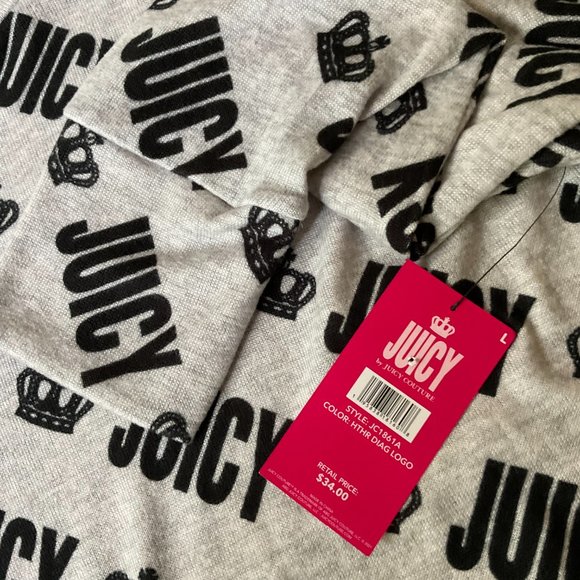 JUICY COUTURE Women's Long Sleeve Crown/Juicy Night Gown NWT Size L - Picture 5 of 8